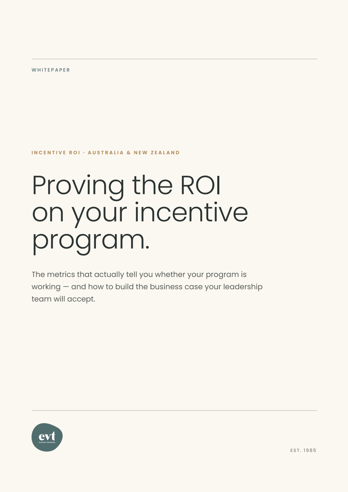 Cover of the Proving the ROI on your incentive program whitepaper.